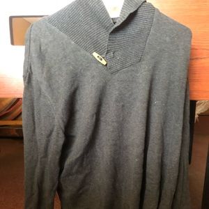 Grey cowl neck long sleeve
